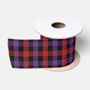Ruban En Satin Clan Brown Tartan
