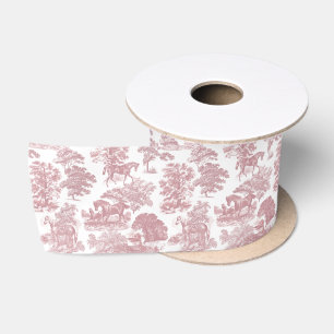 Ruban En Satin Classé Elégant Rustique Rose Cheval Toile Pays