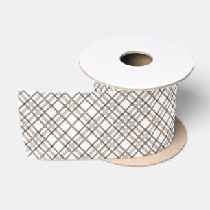 Ruban En Satin Classé Rustique Élégant Motif neutre