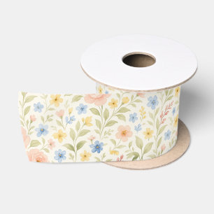 Ruban En Satin Classy Shabby Chic Floral Motif