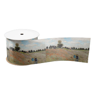 Ruban En Satin Claude Monet - Champ de pavot
