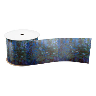 Ruban En Satin Claude Monet - Lys d'Eau Bleue