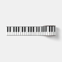 Ruban En Satin Clavier de piano noir et blanc