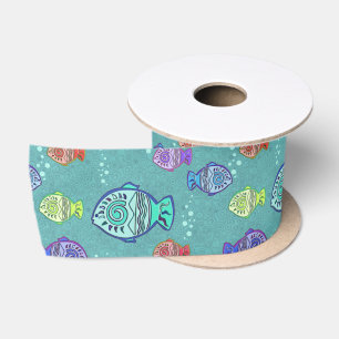 Ruban En Satin Clip Art Fish Motif + vos idées