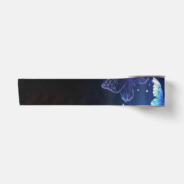 Ruban En Satin Clowing Night Butterflies (Devant)
