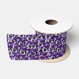 Ruban En Satin Clusters de panneaux blancs violets : Harmonieux g