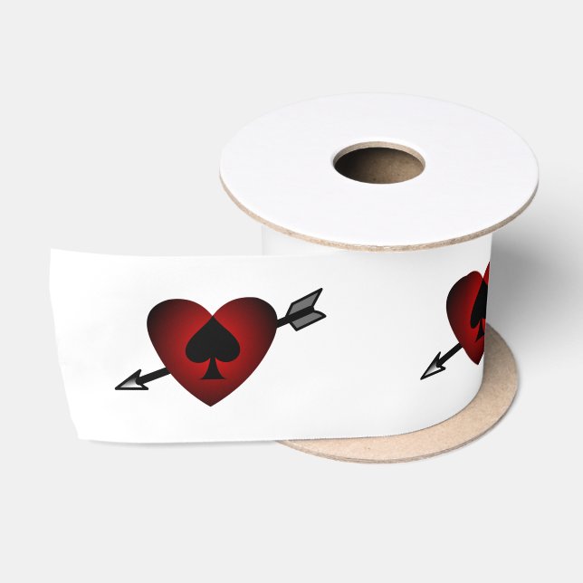 Ruban En Satin Coeur mignon Black Spade Thunder_Cove (Bobine)