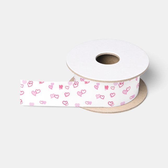 Ruban En Satin Coeurs (Bobine)