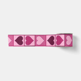 Ruban En Satin Coeurs romantiques roses haut et bas
