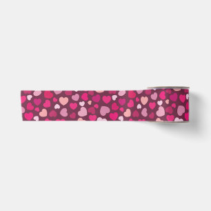 Ruban En Satin Coeurs roses