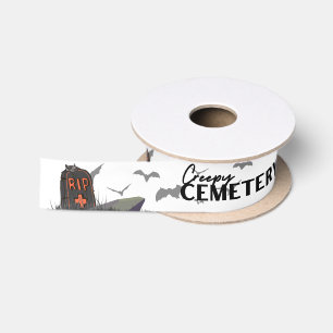 Ruban En Satin Collection de timbres d'Halloween "Cimetière Dépla