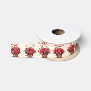 Ruban En Satin Collection Tendance Luxe Fleurie Amour Beau