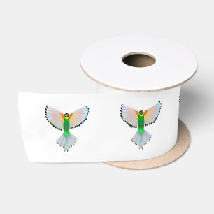 Ruban En Satin Colorful Birds Flying
