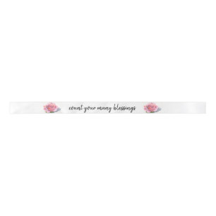 Ruban En Satin Compter vos bénédictions - Rose rose