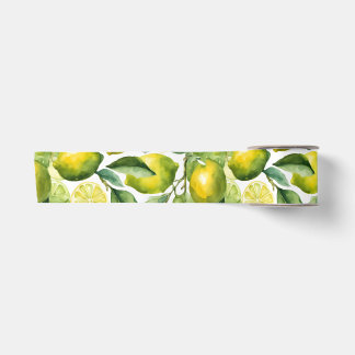 Ruban En Satin Conception de motif aquarelle citrons