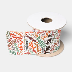 Ruban En Satin Conception de mots positifs