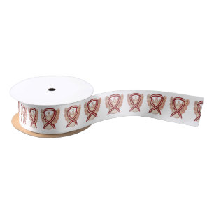 Ruban En Satin Conception de rubans de sensibilisation au cancer 