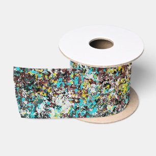 Ruban En Satin Conçu pour les amateurs de design d'art abstrait