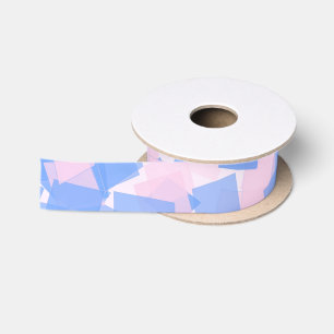 Ruban En Satin Confetti rose et bleu