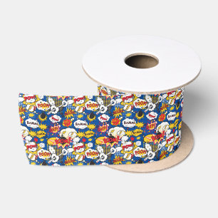 Ruban En Satin cool super héros mot art carrelé motif