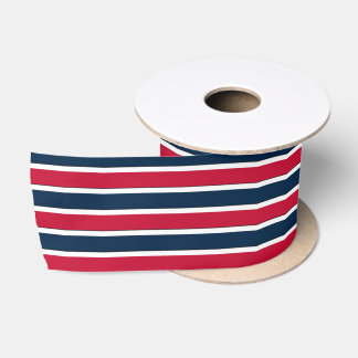 Ruban En Satin Coord De Baseball RWB. Stripes 1 SATIN RIBBON SPOO
