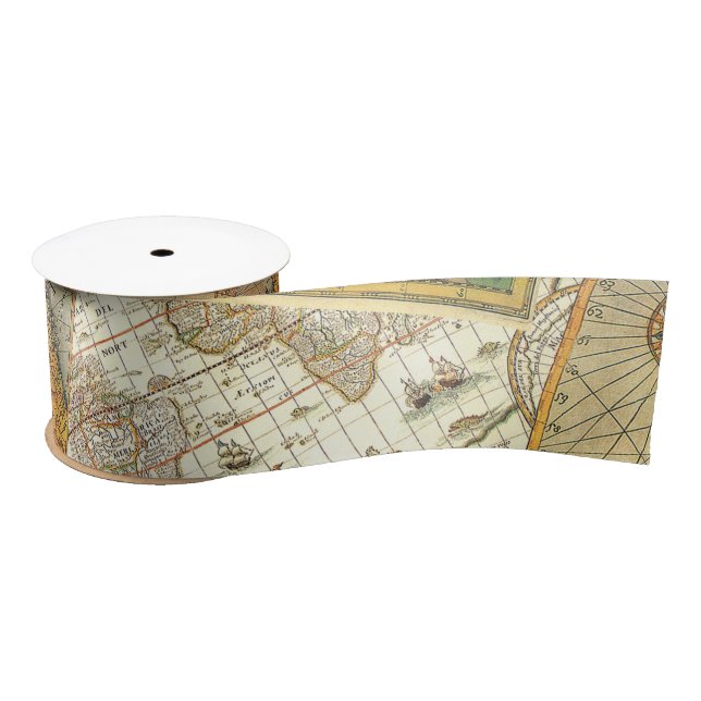 Ruban En Satin Copie vintage de carte (Bobine)