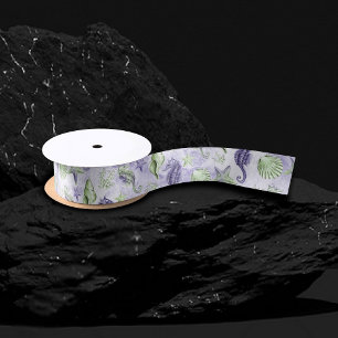 Ruban En Satin Côté Chic   Soirée Océan Violet et Vert Citron