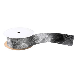 Ruban En Satin Couches de cristaux gris