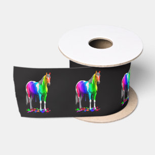 Ruban En Satin Couleur de l'arc-en-ciel Déchets de peinture à l