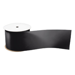 Ruban En Satin Couleur solide noire