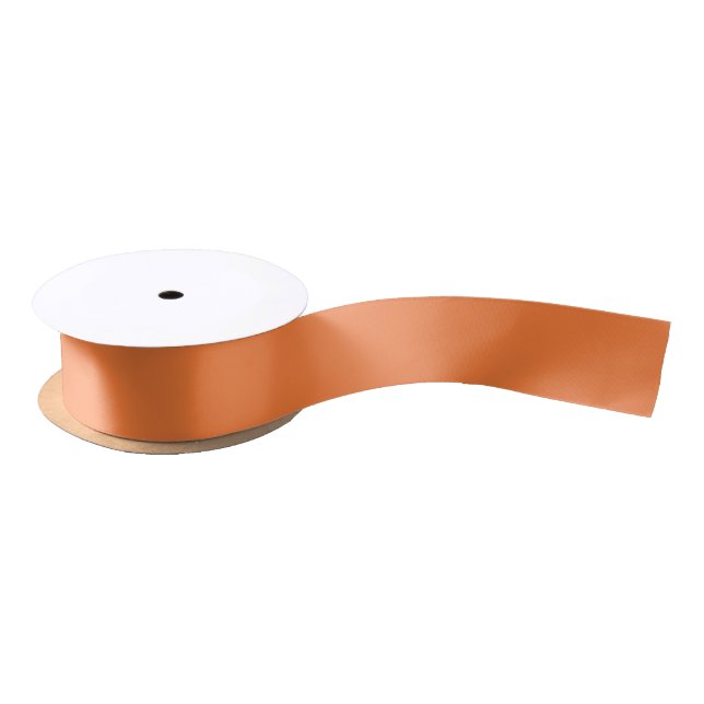 Ruban En Satin Couleur solide orange (Bobine)