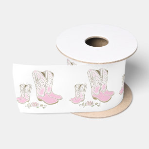 Ruban En Satin Cowboy Baby shower Country Western Blue Boy