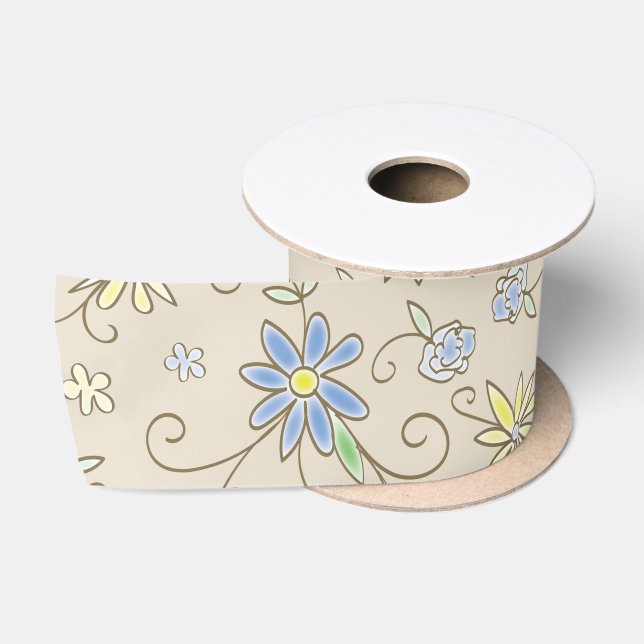 Ruban En Satin Cowboy Country Western Thème Bleu Baby shower (Bobine)