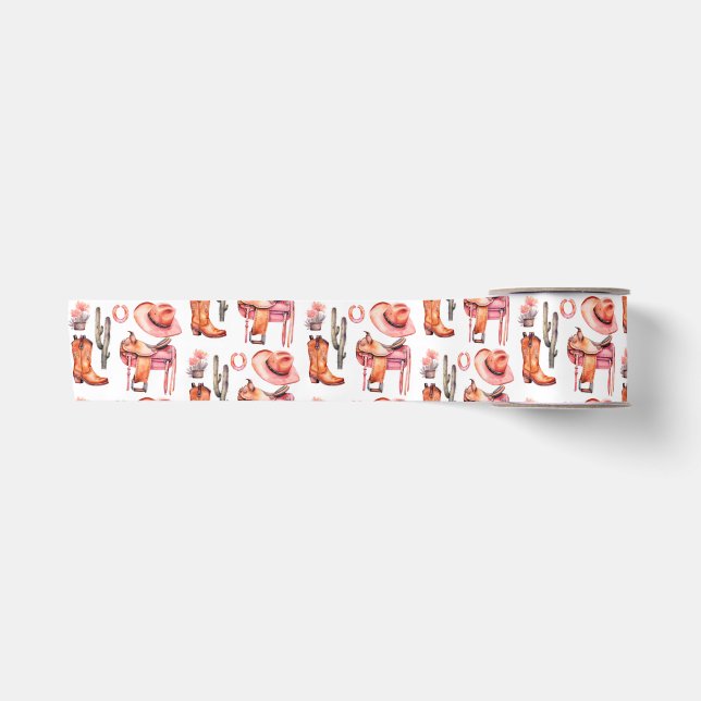 Ruban En Satin Cowgirl rose occidentale (Devant)