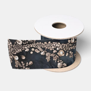 Ruban En Satin Cristal de Minuit 
