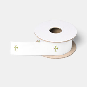 Ruban En Satin Croix byzantine détruite en or