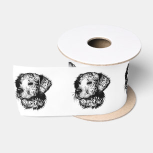 Ruban En Satin Croquis en tête de canine