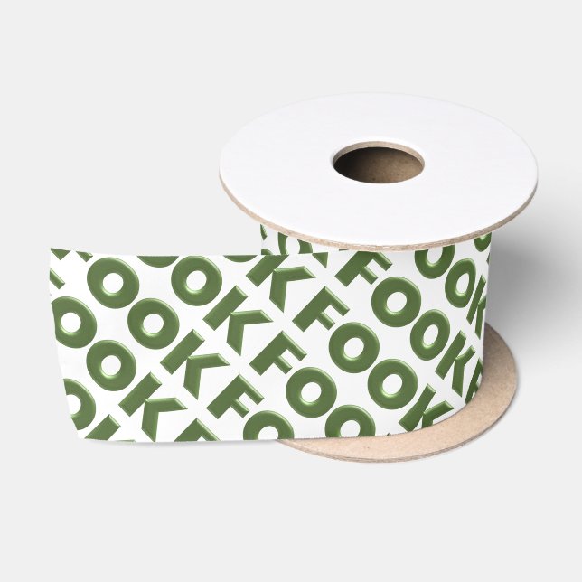 Ruban En Satin Cuillère à ruban blanc vert pâle (Bobine)