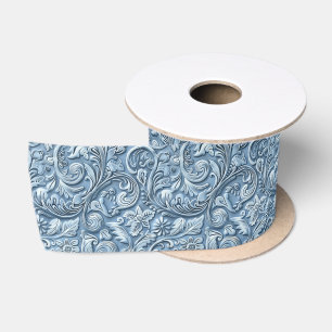 Ruban En Satin Cuir à outils bleu clair rustique