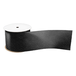 Ruban En Satin Cuir noir de Faux