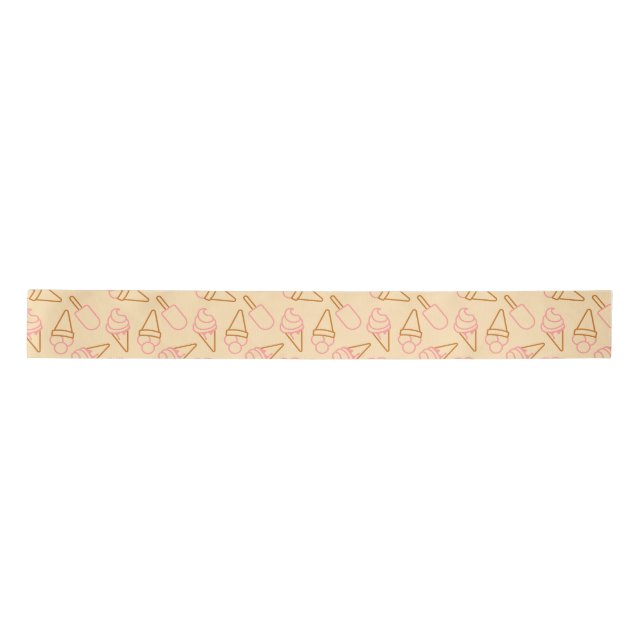 Ruban En Satin Cuisine estivale avec contours de glace (Devant)