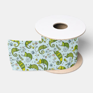 Ruban En Satin Cuisinière Chameleon Reptile Joli Lézard
