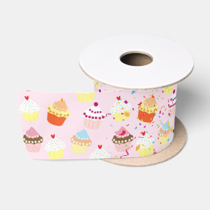 Ruban En Satin Cupcakes & Confetti Satin Ribbon