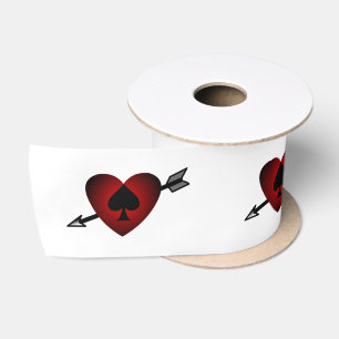Ruban En Satin Cupidon Coeur Noir Spade Thunder_Cove
