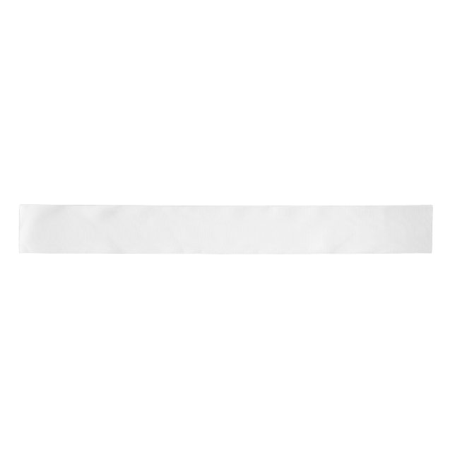 Ruban En Satin Custom white simple Design Add Photo or Text (Devant)