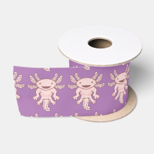 Ruban En Satin Cute Axolotl rose Thunder_Cove 