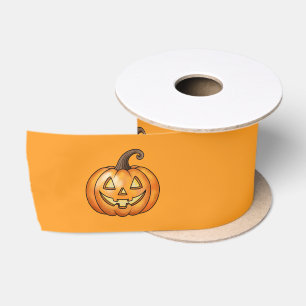 Ruban En Satin Cute Jack-o'-lantern Citrouille Orange Halloween