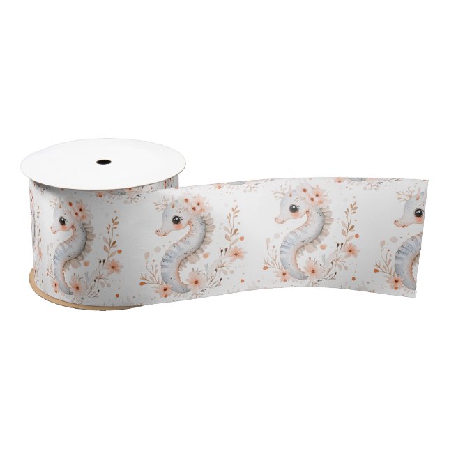 Ruban En Satin Cute Seahorse (Bobine)