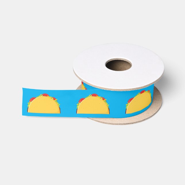 Ruban En Satin Cute Taco Enfants 1er anniversaire fête Nourriture (Bobine)