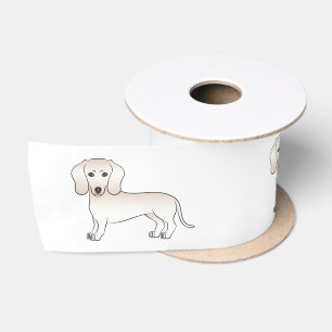 Ruban En Satin Dachshund à poil lisse crème Chien de dessin animé